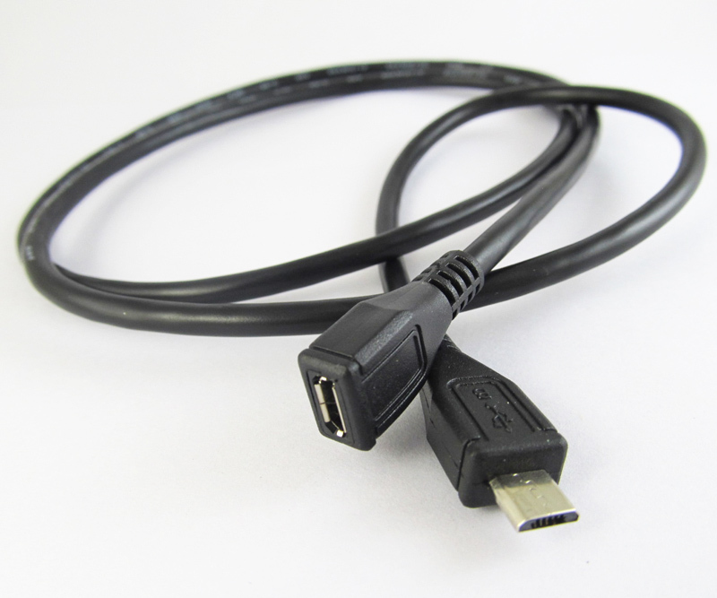 1 set 1M Extension Data Cable Micro USB 5pin Male to Female Straight Cable New