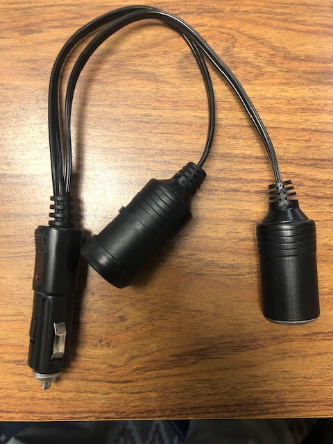 12v Auto Accessory / Lighter Port splitter cable 1ft