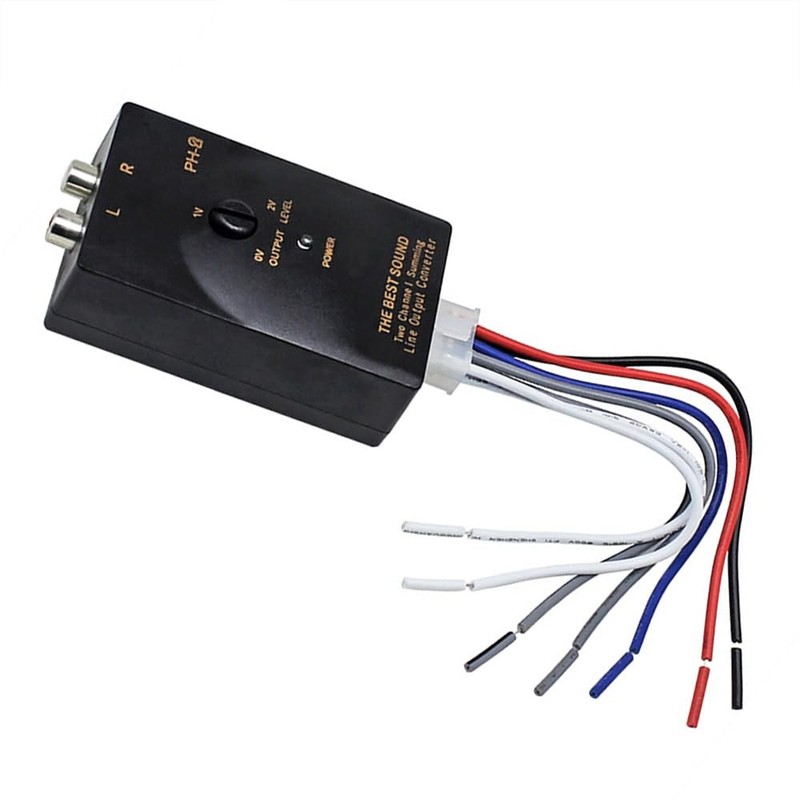 Car Audio Speaker Wire Car Stereo Hight to Low RCA Line Output Converter with…