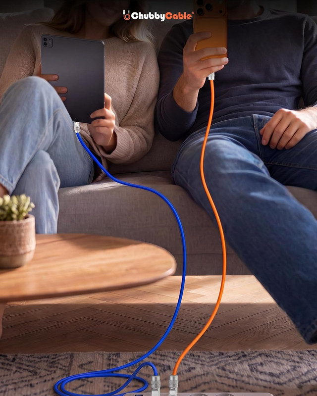 Couple Chubby 2 Pack 240W USB C Cable Extra Thick Silicone Fast Charging Cable C gallery