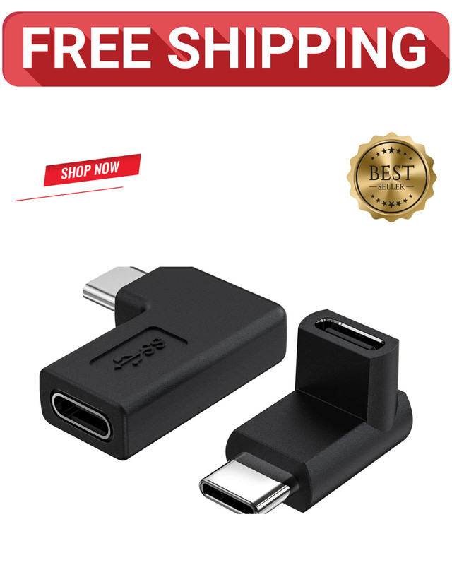 Right Angle Usb C Adapter Usb C 90 Degree Adapter Type C Male To Female Adapter