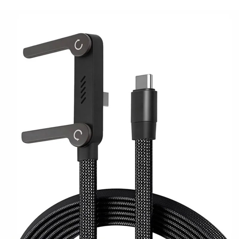 2-in-1 Invisible Holder Charger Cable–240W Fast Charging Cord with Phone Stand