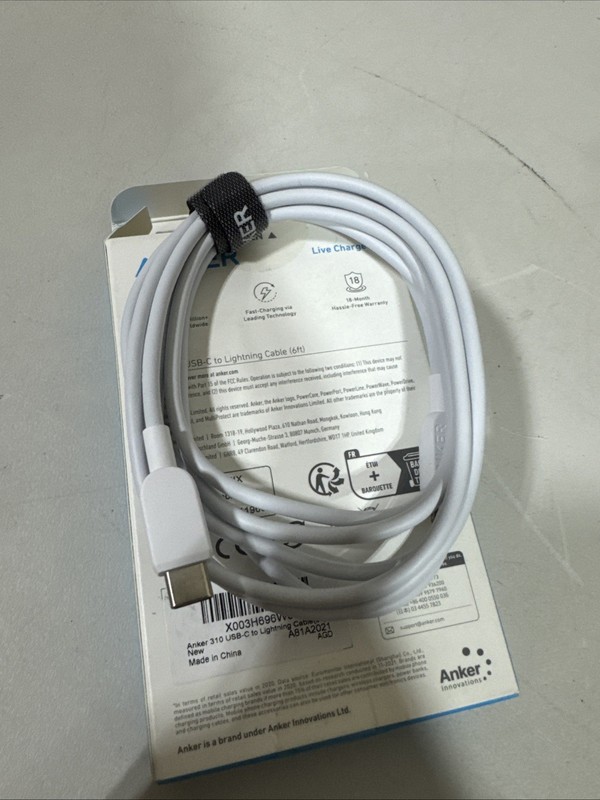 Anker Series 3 USB-C To Lightning 6ft Cable A81A2021 MFi Certified Bin A10 R1 gallery