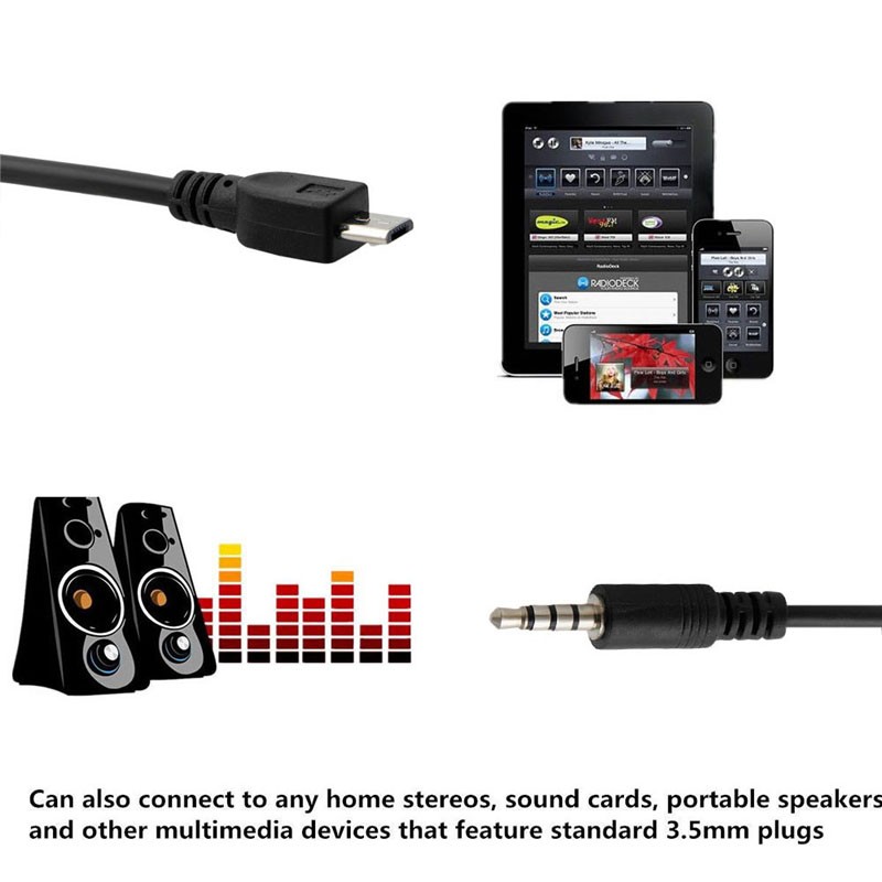 Micro USB to 3.5mm Car AUX Cable Car Radio Stereo AUX Out Cable for Phone gallery