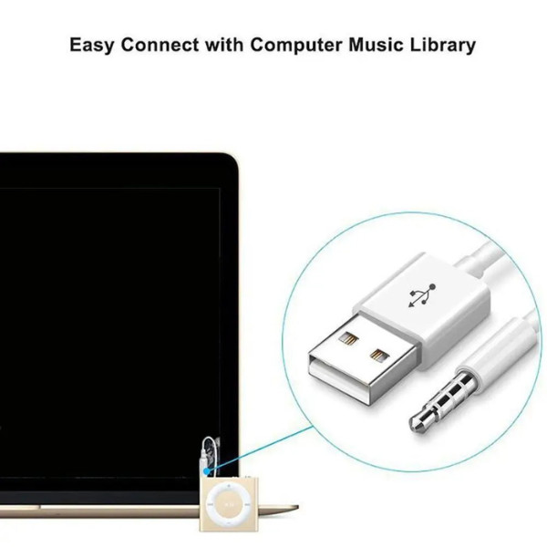 USB Charger Data SYNC Cable for Apple iPod Shuffle 3rd 4th 5th 6th 7th Gen 3.5mm gallery