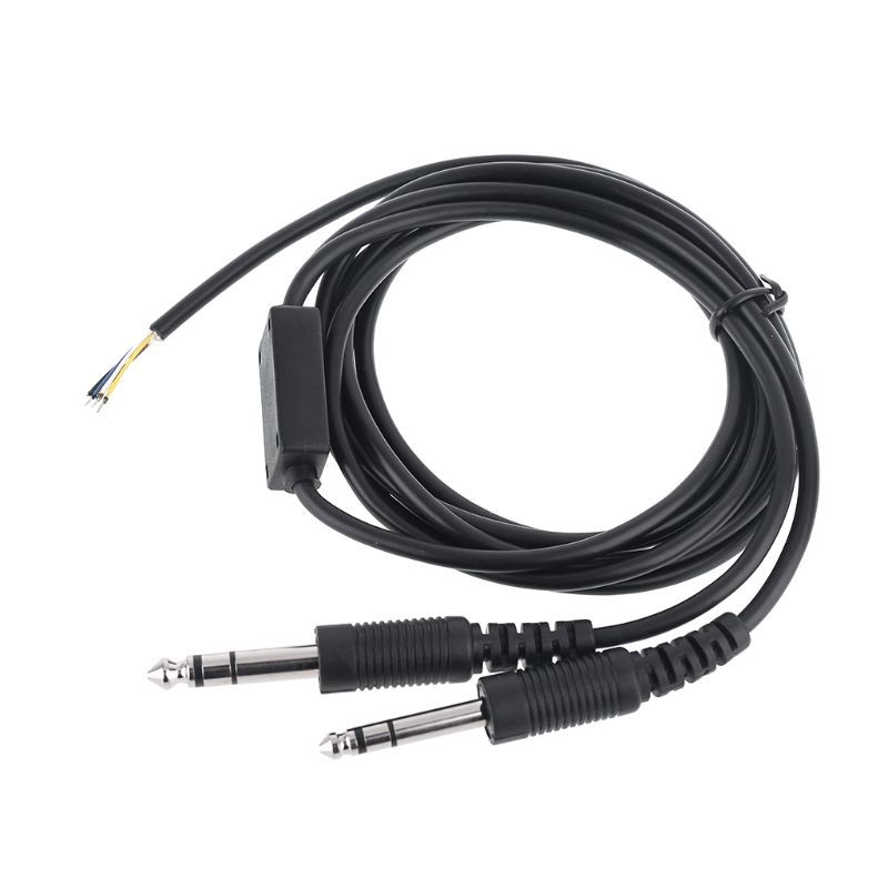 Replacement 200cm DIY Aviation Headset Durable Mono Cable Line Cord Repair gallery