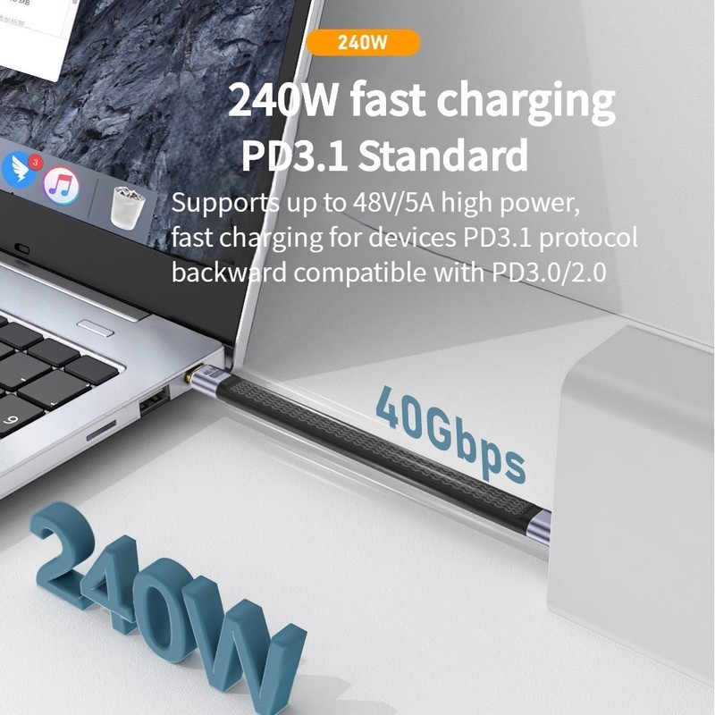 USB4 Full Function Cable With 240W Fast Charging 40Gb FPC Flexible Board Line gallery
