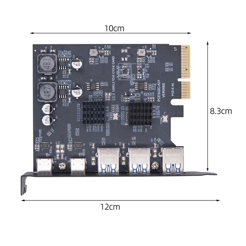 Chenayng USB 3.1 Type-E Front Panel Socket & USB3.0 19pin & Dual USB-C to PCI-E