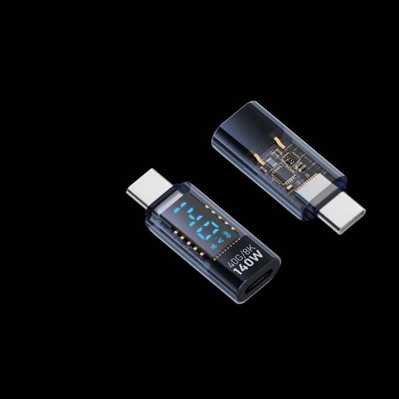 140W 40Gbps 8K USB C Adapter PD3.1 LED Type C Connector for iPhone MacBook gallery
