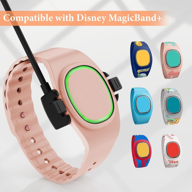 2 Pack Magic Band Charger Compatible with Disney-Magic Band Plus, 3.3ft Repla... gallery