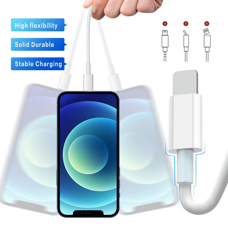 1/10 Pack Lot 3Ft 6Ft USB Charger Cable For Apple iPhone 14 13 12 11 8 7 XS Cord gallery
