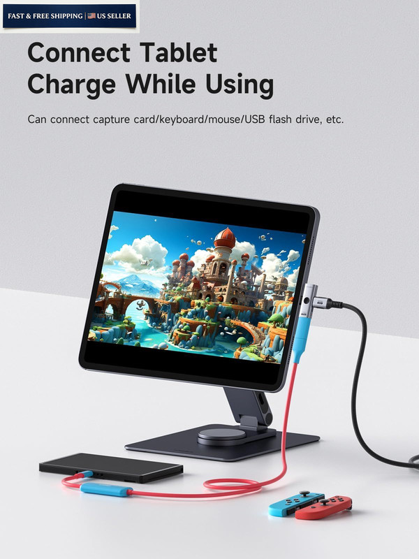 Hagibis USB-C Splitter with 100W Fast Charging and 10Gbps USB 3.2, 2 in Grey gallery