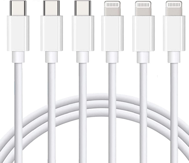 USB C to Lightning Cable 3Pack 6FT [MFi Certified] iPhone Fast Charger Cable USB