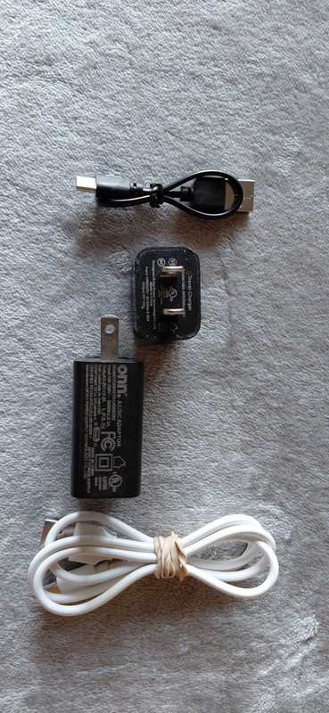 Universal USB Wall Charger Block Adapters & Cables Lot Bundle Black White OEM gallery