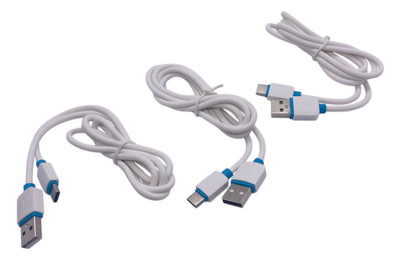 YOBON 3-Pack USB-A to USB-C Charging Cable 3 ft Fast Charge White NEW