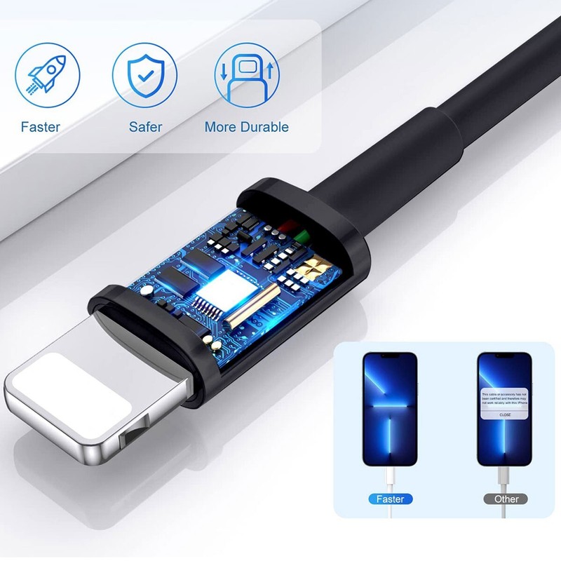 2x USB-C to iPhone Cable Fast Charger Cord For Apple iPad 5 6th 7th 8th 9th Gen gallery