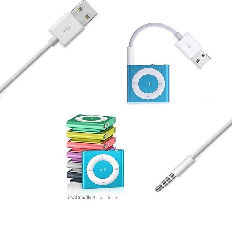USB Date Cable for iPod Shuffle Charger Cable,(2-Pack) 3.5mm Jack/Plug to USB... gallery