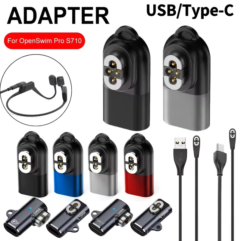 USB Magnetic Charging Cable for After-Shokz Aeropex Open Run/Comm Headphone lot gallery