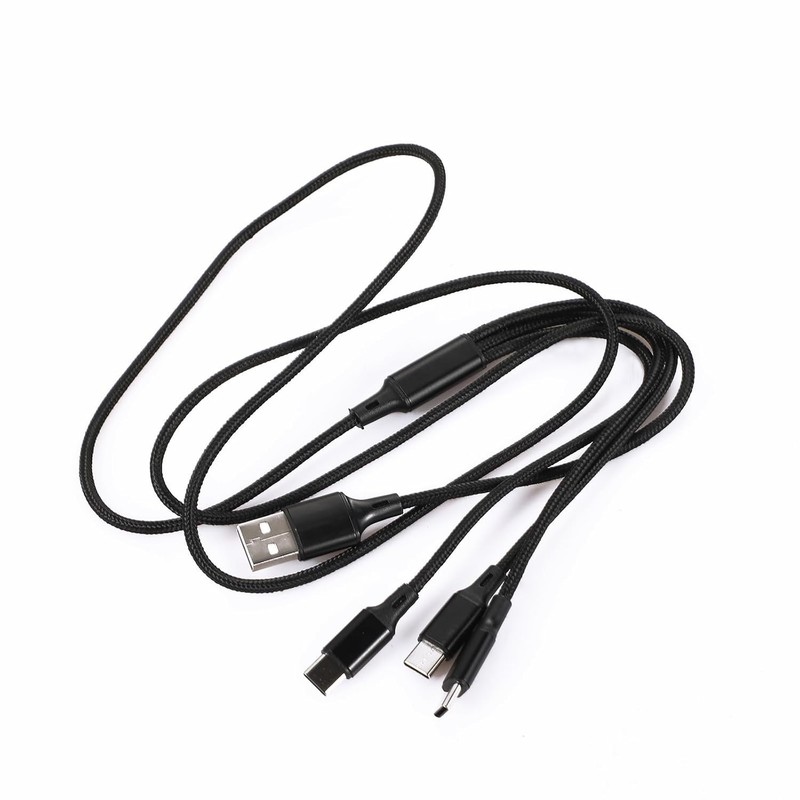 Cutwif 2Pack 4ft USB C Splitter Cable – 3 in 1 Charging Cord Black gallery