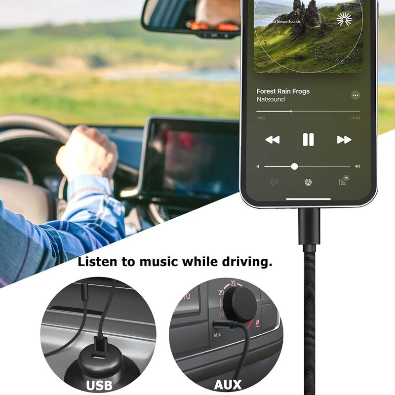 Charging Audio Cable For Iphone [Apple Mfi Certified], Lightning To 3.5 gallery