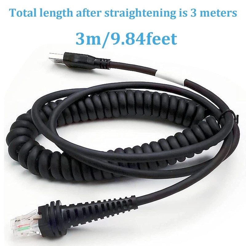 Barcode Scanner 𝐂𝐨𝐢𝐥𝐞𝐝 𝐔𝐒𝐁 𝐂𝐚𝐛𝐥𝐞 USB to RJ45 Cable CBL-500-300-... gallery