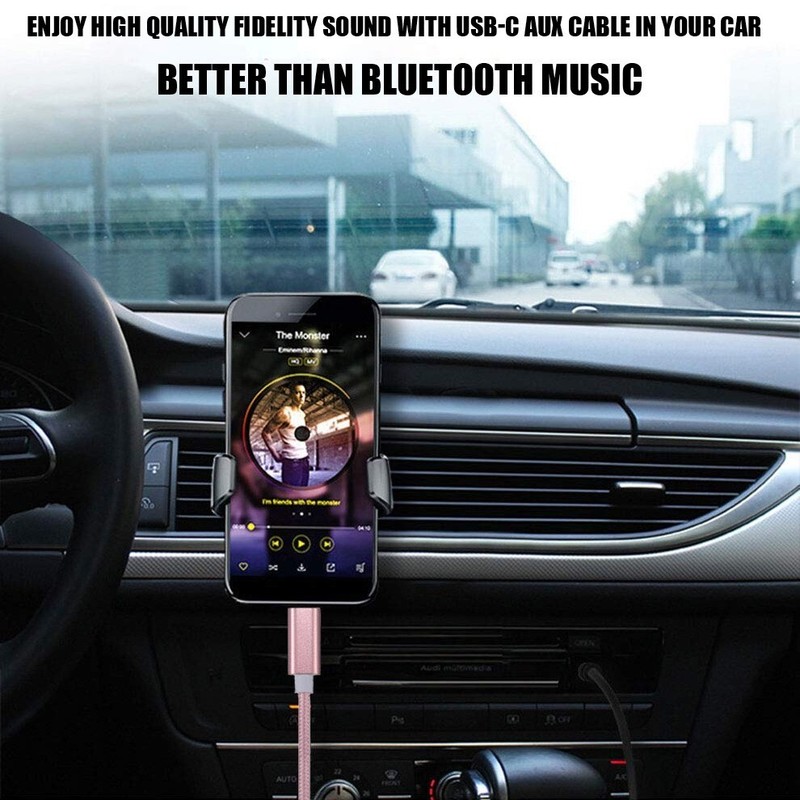 USB C to AUX Audio Jack Cable USB Type C to 3.5mm Headphone Stereo Cord Car gallery