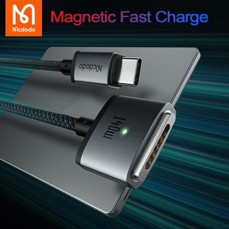 Mcdodo PD 140W Magnetic USB-C to Mag Saf* 3 Fast Charge Cable For Macbook Pro