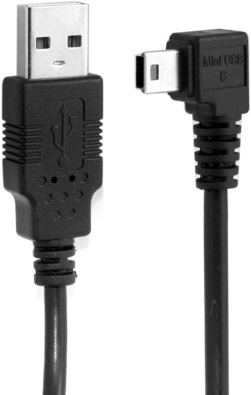 Mini USB Cable USB 2.0 Male to Mini USB 5 Pin Male 90 Degree Left Angled Chargin