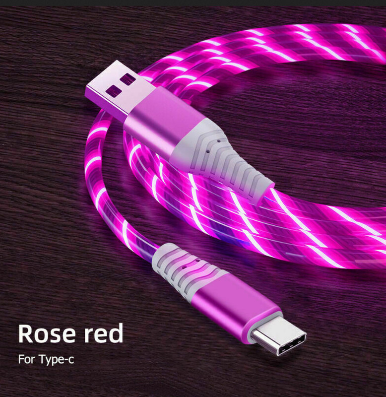 USB C Charger Cable 3FT Light Up Glowing Charger Cord for Samsung Galaxy Series gallery