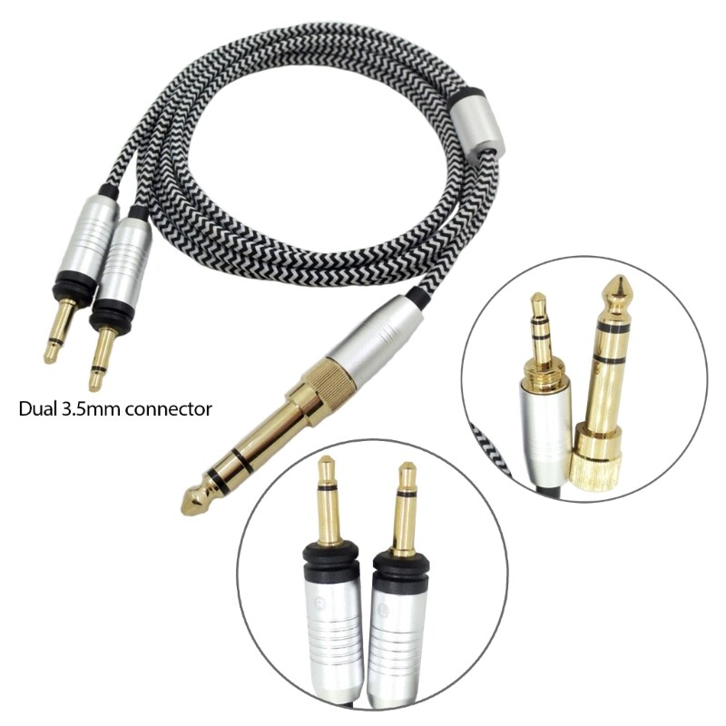 Durable Nylon Cord Cable for Focal ELEGIA Headphones 3.5/6.35mm Connectors gallery