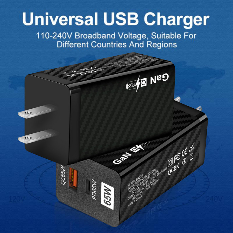 For iPhone 14 13 12 11 XS XR X Fast Charger USB C Cable PD 65W GaN Power Adapter gallery