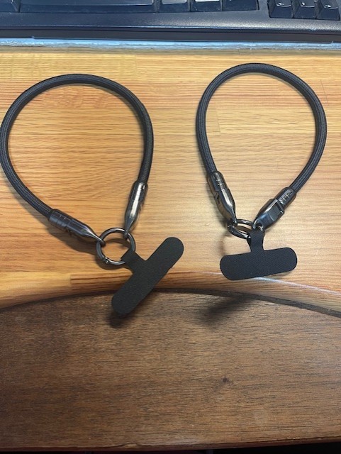 Lot of 2 Cell Phone Wrist Strap with 240W USB C Charging & Data Cable Built in