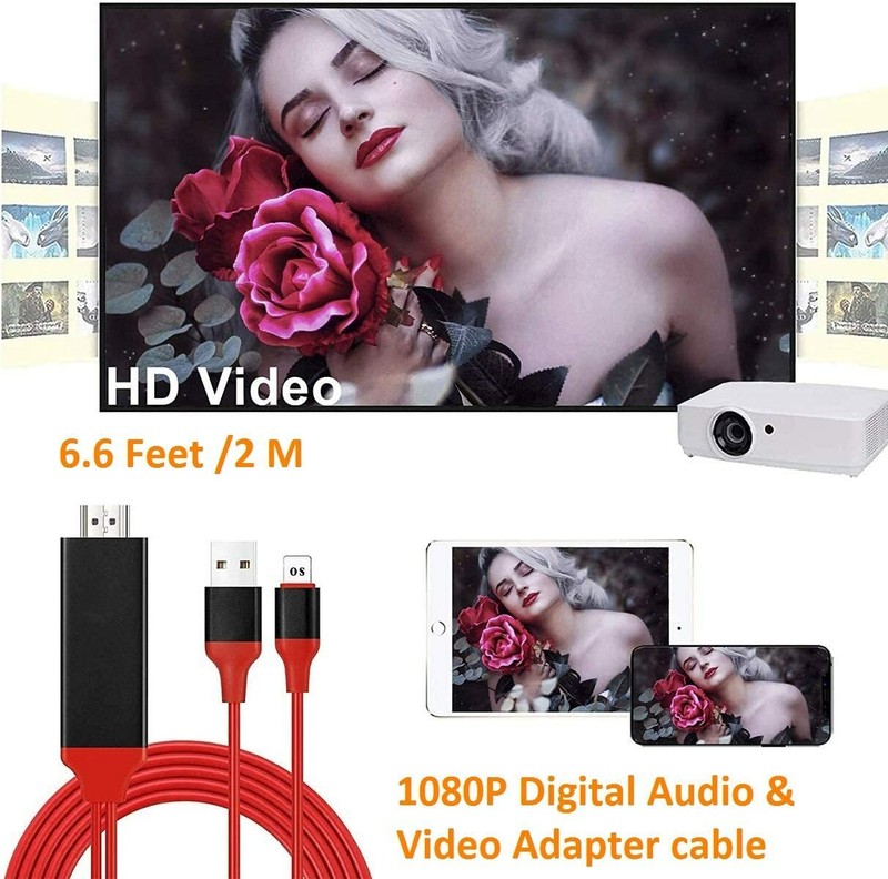 1080P HDMI Adapter Cable Phone to AV TV Cord Digital Converter For iPhone iPod gallery