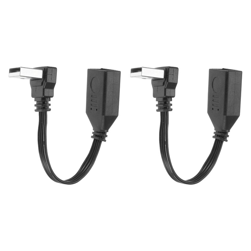 2 Pcs USB2.0 Extension Cable, 3.9 Inch Down Angle Male to Female Adapter