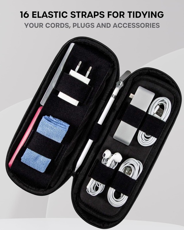 SIDE BY SIDE Electronics Organizer Travel Case for Cables, Charger,... Fast Ship gallery