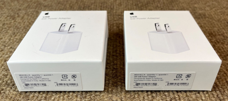TWO - Apple 5-Watt USB Power Adapters *Genuine Apple, Brand New Sealed* NEW gallery