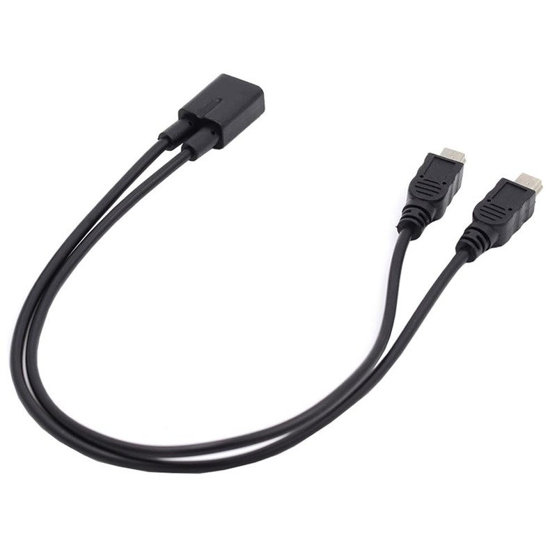 Mini USB 2.0 Female DC 5V to Dual Mini USB 5Pin Male Splitter Extension Charg... gallery