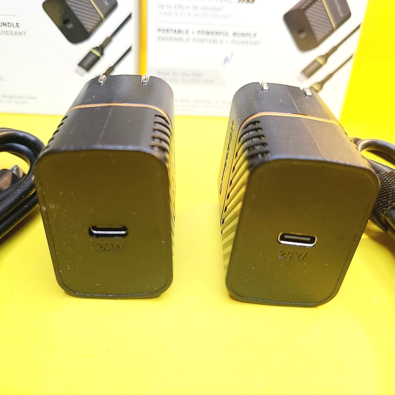 LOT OF 2 OTTERBOX OBFTC-0069-B 20W WALL CHARGER + CABLE TYPE C FAST CHARGE 1PORT gallery