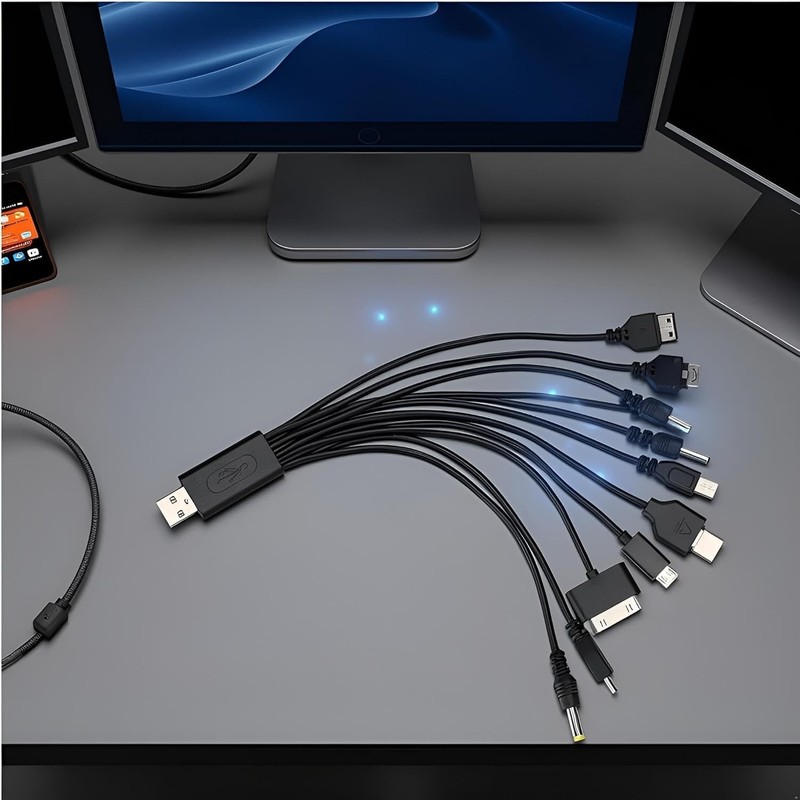 Senyango 3Pcs Black 10 in 1 Universal USB Cable, Multiple Universal Charging ... gallery