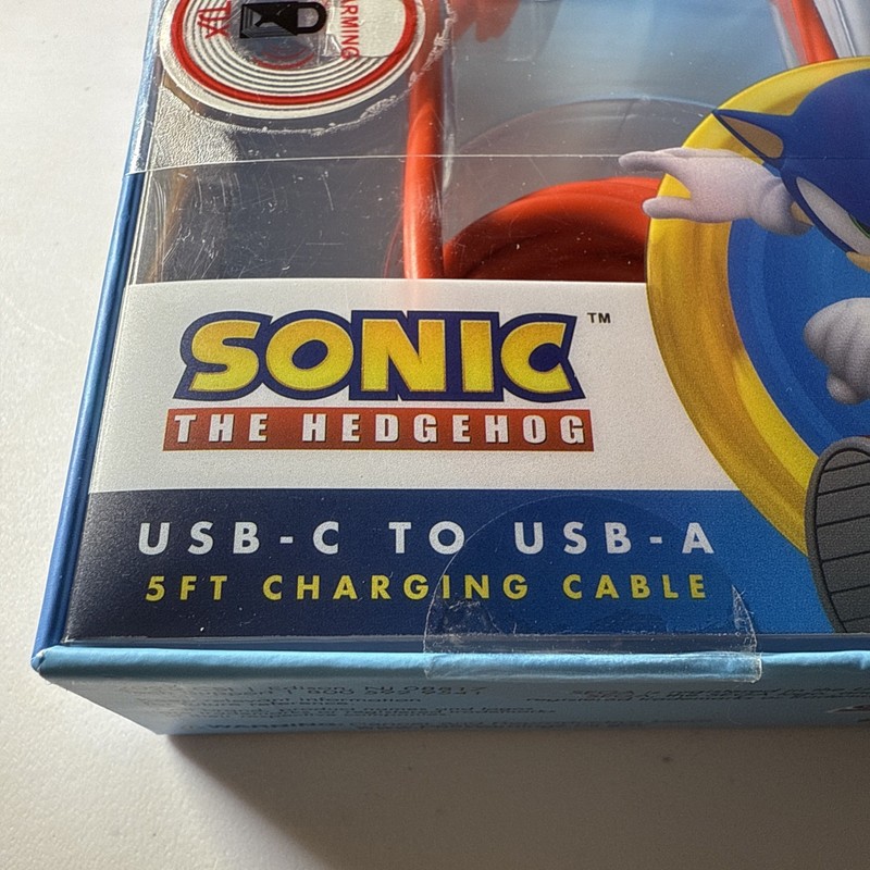 NEW Sonic The Hedgehog KNUCKLES USB-A to USB-C 5ft Charging Cable gallery