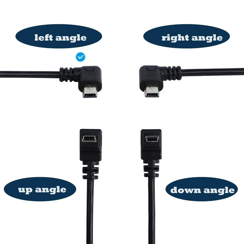 90 Degree Mini USB Cable Angle 5pin B Male to 2.0 Data... gallery