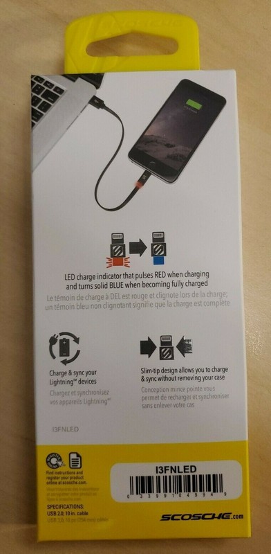 2 x Apple Lightning Charge & Sync 10 Inch Cable with LED Indicator gallery