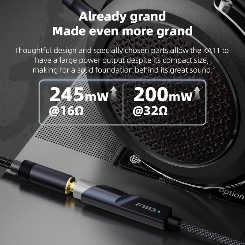 KA11 USB C Hi-Res DAC Dongle for Android/iOS/Windows - Black gallery