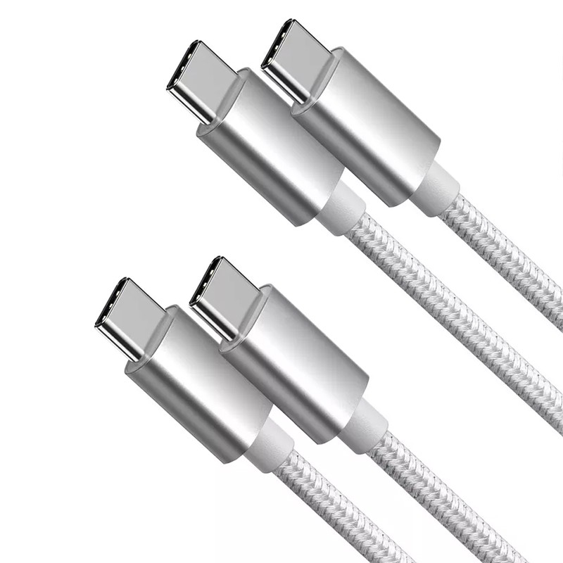 NEW Braided C-TYPE-C (WHITE) Charging Data SYNC Charger Cable Cord 1 pc gallery