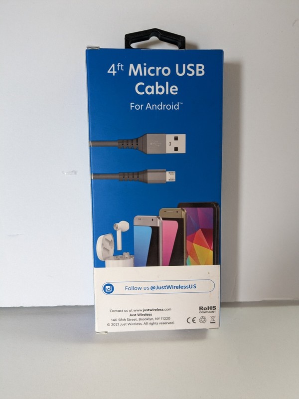 JUST WIRELESS ~4 FT USB-C CABLE ~FOR ANDROID DEVICES ~EXTRA STRENGTH gallery