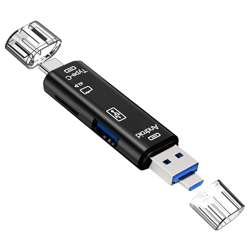1x 5in1 Card Reader Micro Type C OTG TF for Samsung Galaxy S23/S23+/S23 Ultra US