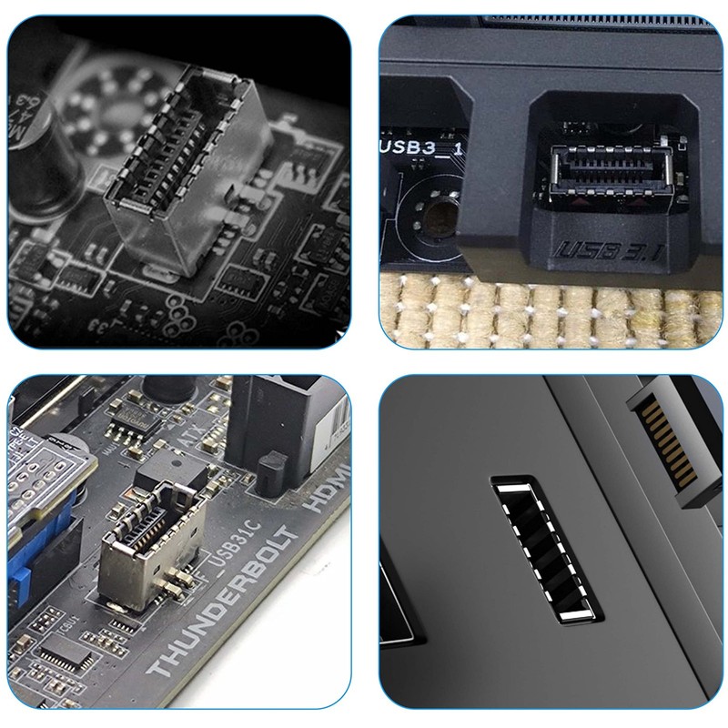 30cm USB 3.1 Type-E Male to USB 19/20 Pin Header Male Adapter Extension Cable gallery