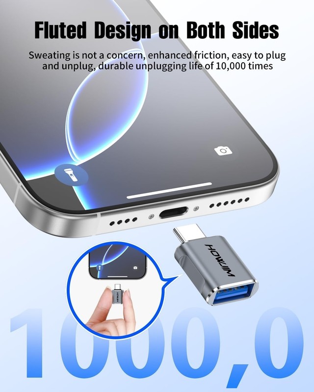 USB C to USB Adapter 2 Pack,10Gbps Data Transfer Fast Charging,USB C Male to ... gallery