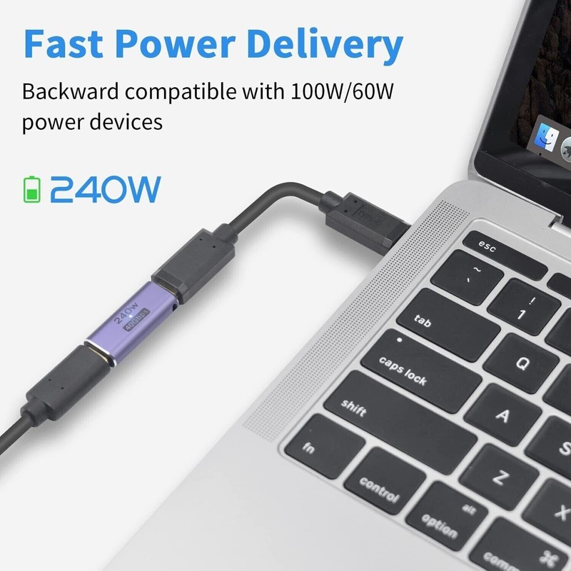 Universal USB4.0 Type-C Female To Female Connector Coupler 240W 40Gbps 8K @60hz gallery