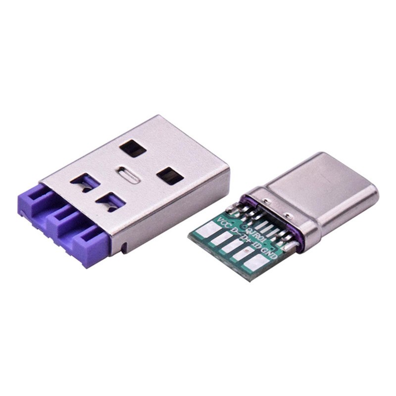 5 Sets DIY Type-C USB Fast Charge Adapter 5A Male Connector Welding Adapter Y gallery